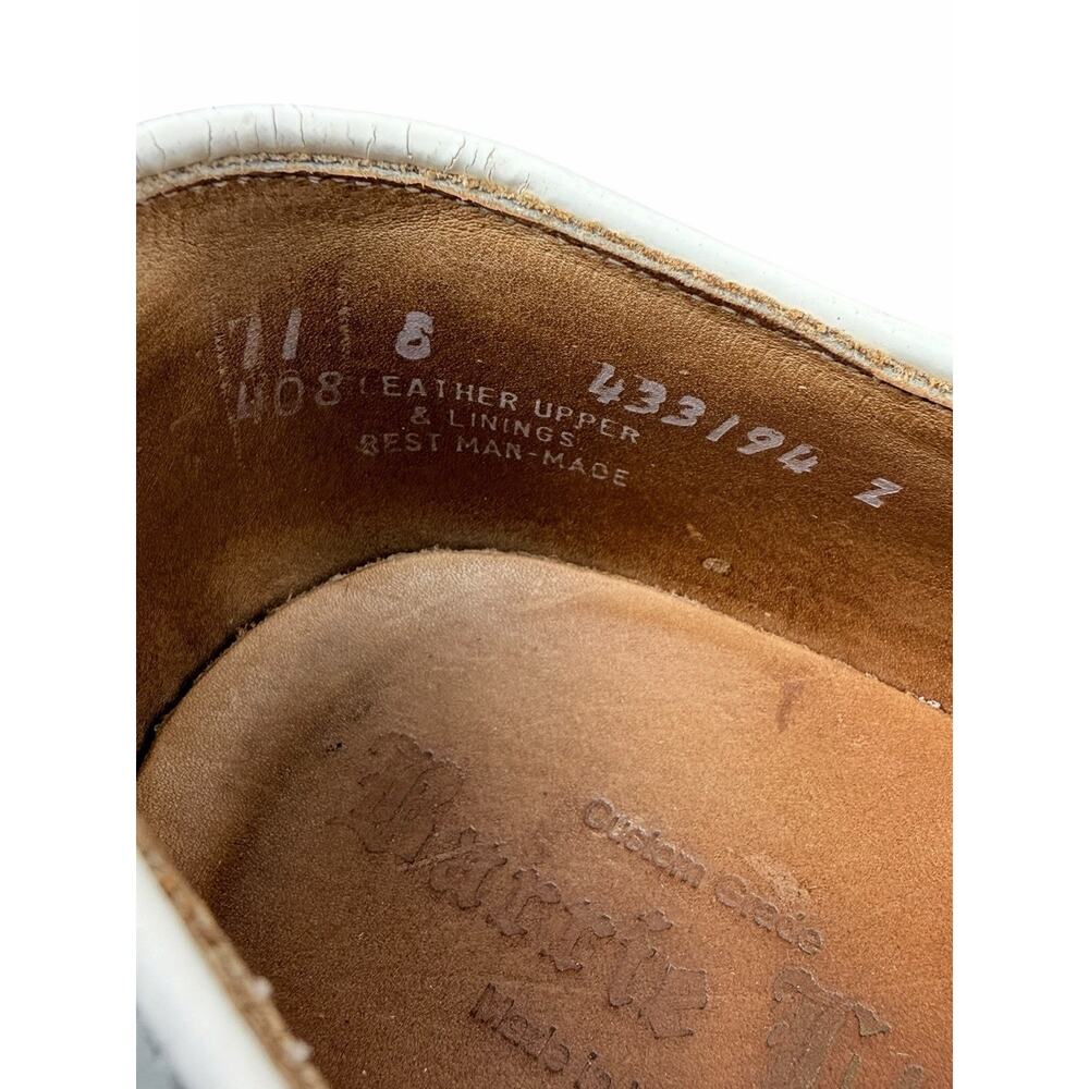 Warrior Ltd White Leather Derby Shoes Vibram USA Made Men’s 11 Custom Grade - Picture 9 of 16